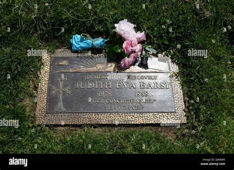 Los Angeles, California, USA 10th April 2022 Actress Judith Barsi's Grave at Forest Lawn ...