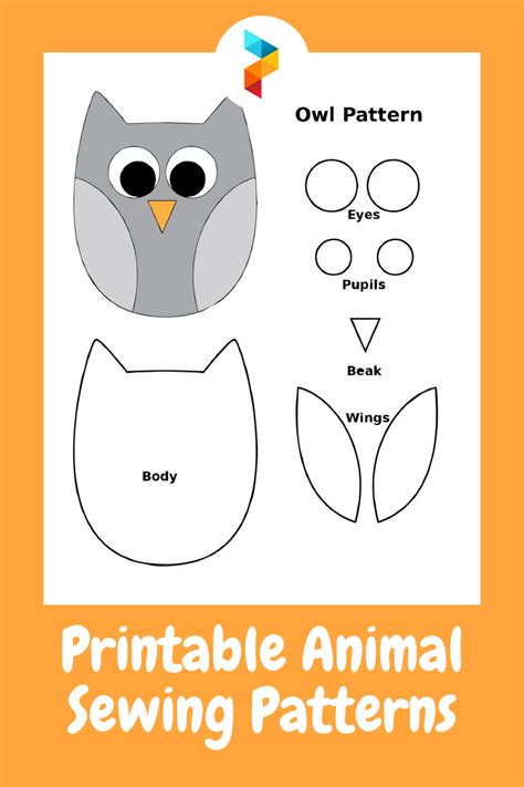 10 Best Free Printable Animal Sewing Patterns - printablee.com