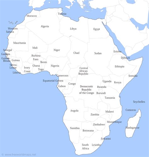 Africa – printable maps – by Freeworldmaps.net