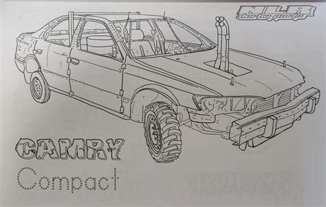 "New NLR" Demolition Derby Car Coloring Book - NLR Derby Parts