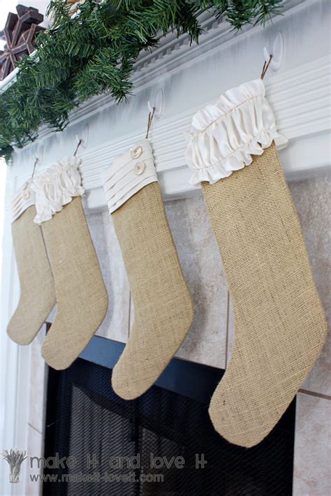 Burlap Christmas Stockings | Make It & Love It