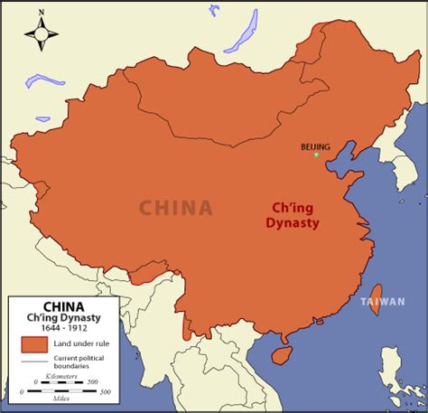 This is the map shows the region of China in Qing dynasty. Qing had the ...