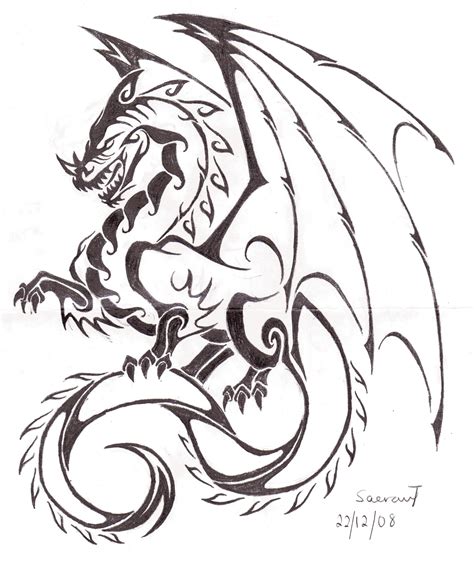 Dragon Wings Drawing at GetDrawings | Free download