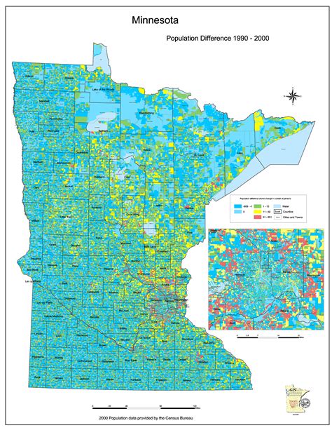 Minnesota Population Density Map - Sibby Dorothee