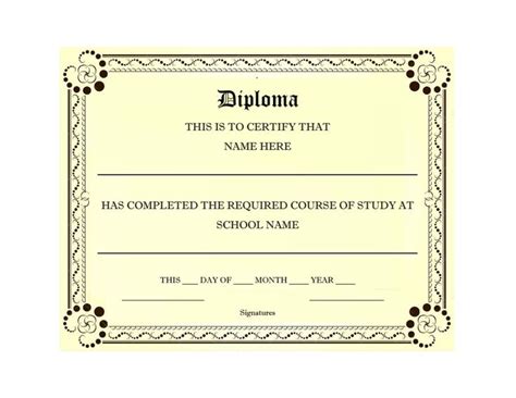 Fake Diploma Certificate Template - The Best Professional Template ...