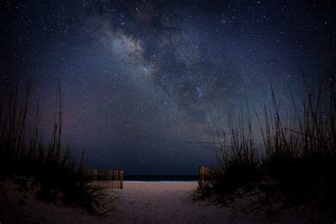 Beach Night Sky Stars