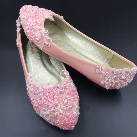 formal pink shoes,pink ballet shoes,blush pink wedding shose,bridal shoes - Bridal Shoes