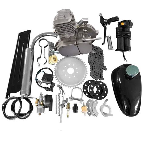 New 80cc Bike 2 Stroke Gas Engine Motor Parts Kit DIY Motorized Bicycle Chrome | eBay