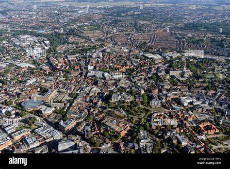 Aerial photograph of Norwich city centre Stock Photo, Royalty Free ...