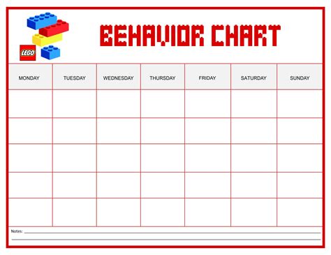 Weekly Behavior Chart Free Printable