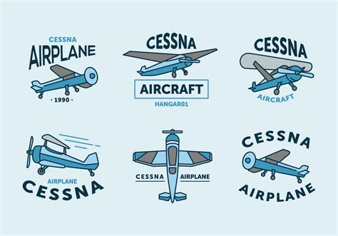 Vintage cessna logo vector pack 126104 Vector Art at Vecteezy