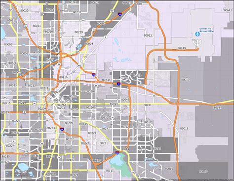 Denver Zip Code Map - GIS Geography