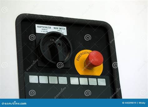 Emergency Call Button On Control Panel Stock Photo - Image: 44209819