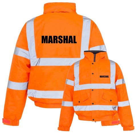 Marshal Pre Printed Hi Vis Bomber Jacket - Orange & Yellow - Simply Hi Vis Clothing UK