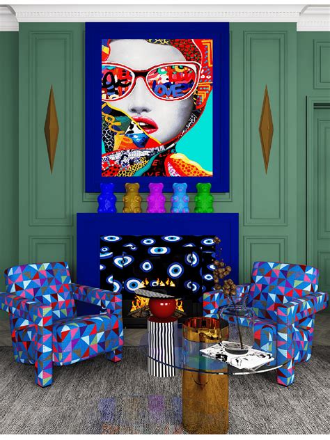 Colorful & Unusual POP-ART Living Room on Behance