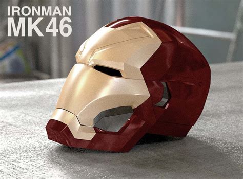 Free STL file iron man mark 46 helmet 👨 ・3D print design to download・Cults