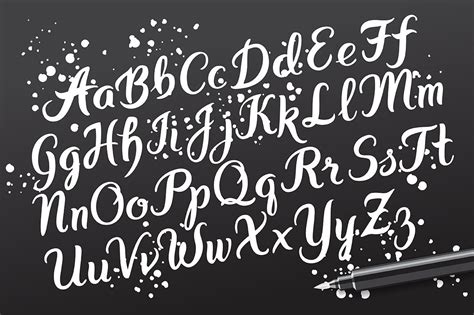 Brush Pen font By NREY TheHungryJPEG.com #Pen, #Ad, #Brush, #font, #TheHungryJPEG #Adver | Буквы ...