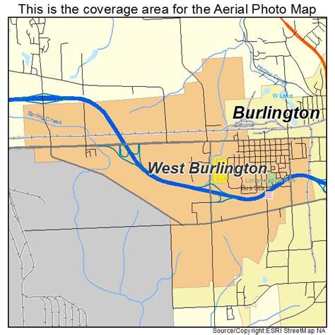 Aerial Photography Map of West Burlington, IA Iowa