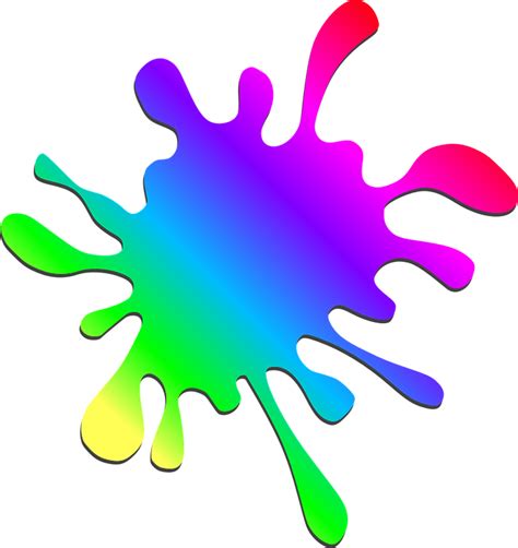 Paint Splatter Rainbow Colors · Free vector graphic on Pixabay