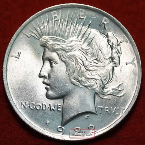 Uncirculated 1922 Silver Peace Dollar