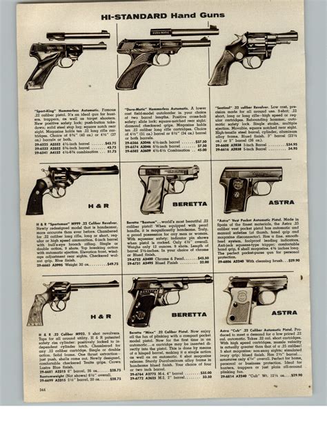 1956 PAPER AD Beretta Bantam Caliber Pistol Chrome Pearl Sport King Astra | ubicaciondepersonas ...