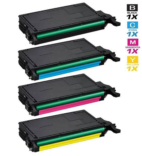 Compatible Samsung CLX-6220FX Laser Toner Cartridges 4 Color Set ...