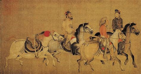 MONGOLS CHINA AND THE SILK ROAD : A court on horses: Khitan painting ...