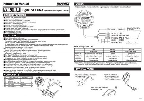 Dakota Digital Speedometer Wiring Diagram