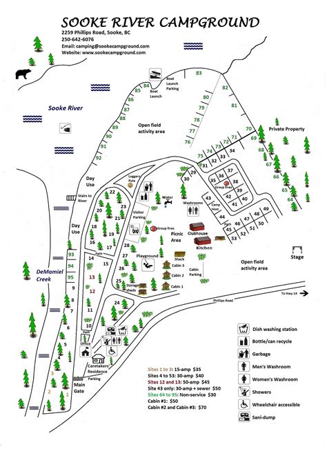 Campground Map - Sooke River Campground