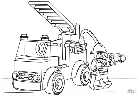 Lego Fire Truck coloring page | Free Printable Coloring Pages