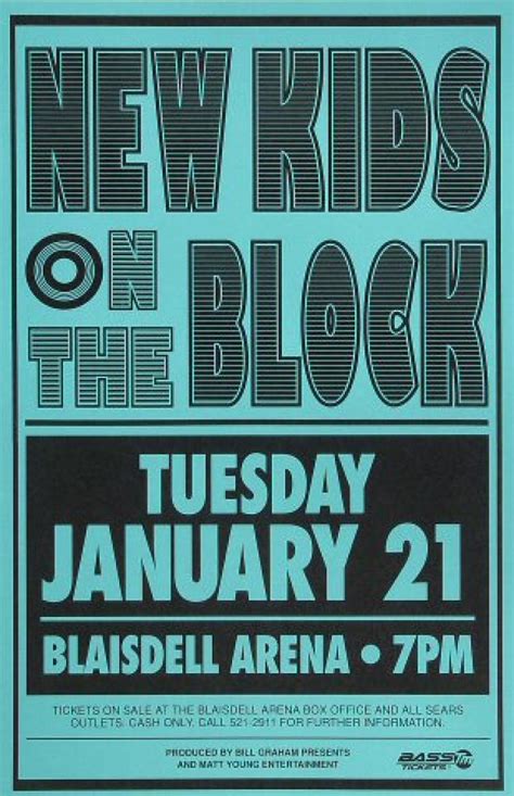 New Kids On The Block Vintage Concert Poster from Blaisdell Arena, Jan ...