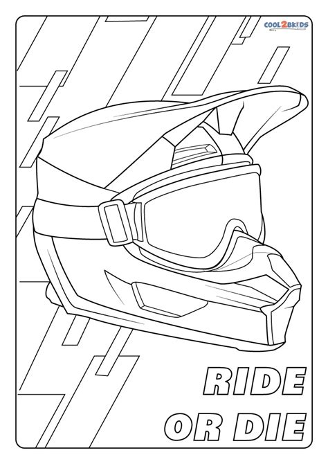 Free Printable Dirt Bike Helmet Coloring Pages For Kids