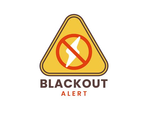 Blackout Power outage icon symbol sticker. No Electricity Symbol ...