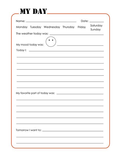 Free Printable Daily Journal Pages - Printable Templates