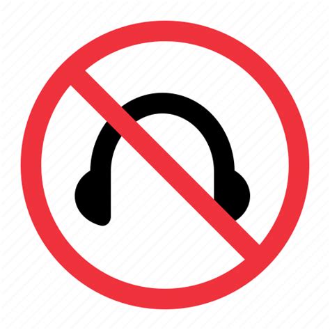 No, headphones, warning, forbidden, prohibited icon - Download on Iconfinder