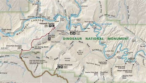 Official Dinosaur National Monument Map PDF. The map of Dinosaur ...