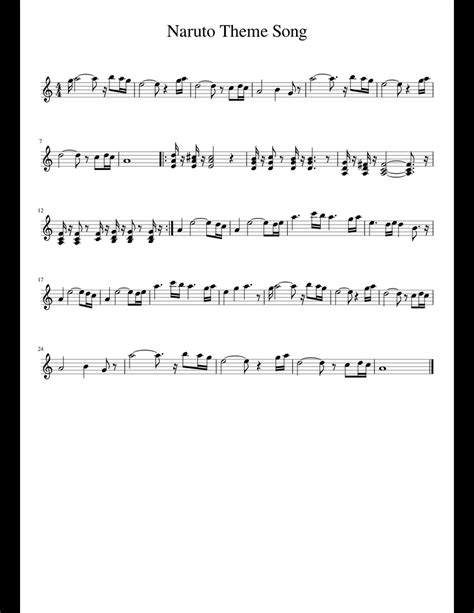 Naruto Theme Song sheet music for Harmonica download free in PDF or MIDI