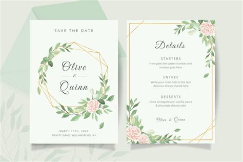 Wedding invitation card template - Design Template Place