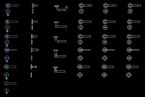 Dynamic block of door handle - CAD Files, Plans and Details