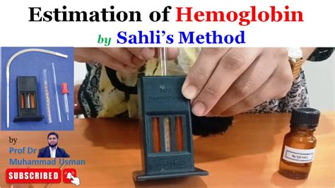 Estimation of Hemoglobin (Hb) using Sahli's Hemoglobinometer | Hb Measurement #physiology # ...