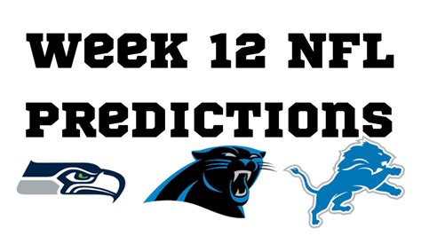 Week 12 NFL Predictions - YouTube