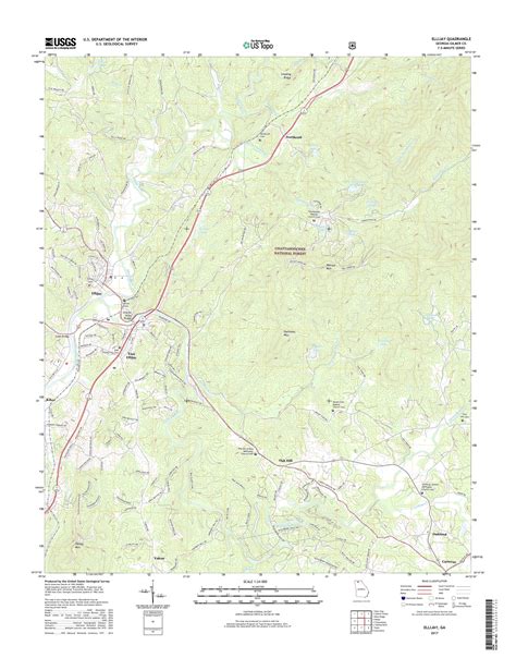 MyTopo Ellijay, Georgia USGS Quad Topo Map