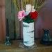 Combination birch log vase candle holder and dispaly pedestal