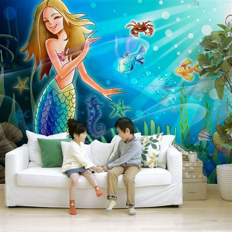 mermaid wall mural - Google Search | Marine Life Decor | Pinterest