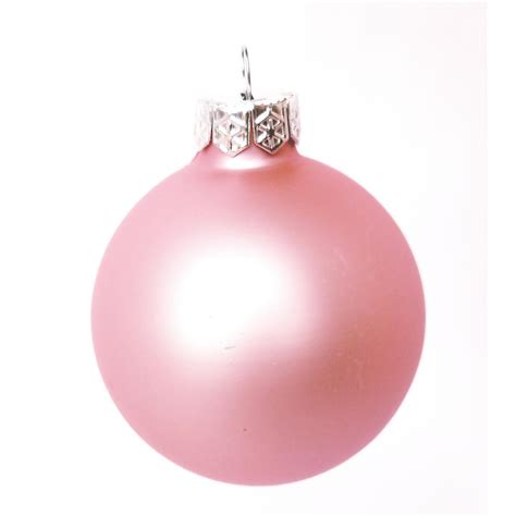 Whitehurst 4 in. Baby Pink Matte Glass Christmas Ornaments (6-Pack ...