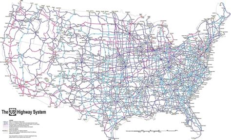 Map of the US highway system