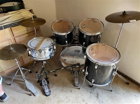 Lot - GP percussion drum set and extras