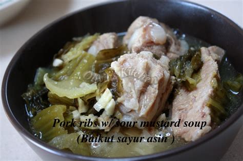 Baikut Sayur Asin ( Pork ribs w/ sour mustard soup ) – Olivia's Kitchen