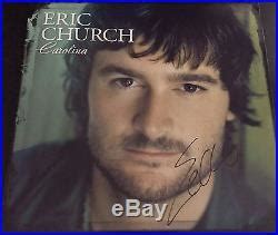 ERIC CHURCH Signed Autographed FIRST Pressing Carolina Album Vinyl ...