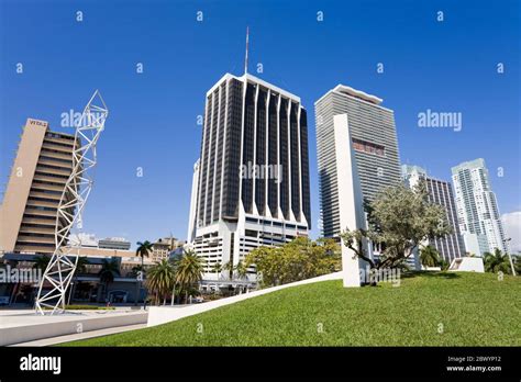 Challenger Memorial in Bayfront Park, Miami, Florida, USA Stock Photo ...